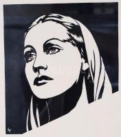 Olvashatatlan jelzéssel: Melódia 1938. Fametszet, papír, üvegezett keretben 50×40 cm