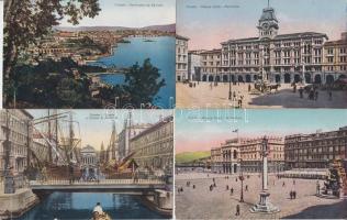 Trieste 4 db régi, használatlan képeslap / 4 unused postcards