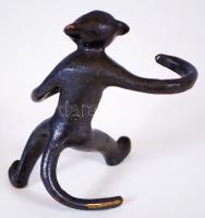 Réz majom figura, m:9 cm/ Copper monkey sculpture