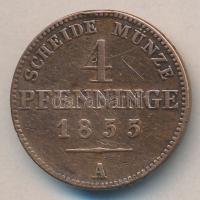 Német Államok / Poroszország 1855A 4Pf Cu T:3 German States / Prussia 1855A 4 Pfenninge Cu C:F