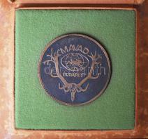 Mavad 10 éves vadász emlékérem, díszdobozban, bronz, németül, d:5 cm