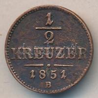 Ausztria/magyar verdejel 1851B 1/2Kr T:2-,2