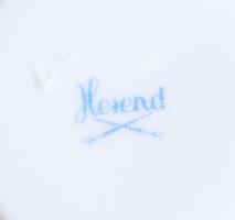 Kézzel festett, virágokkal díszített, jelzett Herendi porcelán tálka / 
Hand painted Herendi porcela...