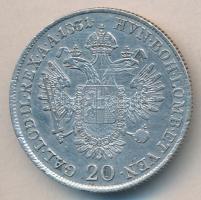 Ausztria 1831A 20Kr Ag I.Ferenc T:2-
Austria 1831A 20 Kreuzer Ag "Franz I" C:VF