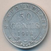 Új-Fundland 1918. 50c Ag "V. György" T:2-
Newfoundland 1918. 50 Cents Ag "George V&qu...