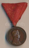 1917. Bronz Vitézségi Érem "IV. Károly / Fortitudini" mellszalaggal T:2 ph. 1917. Medal for Bravery with ribbon Br sign:Kautsch C:XF edge error