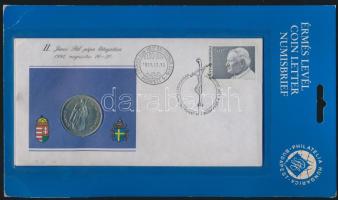 1991. "János Pál pápa" 100Ft, az első magyar érmés boríték-FDC T:BU + 1992. "Barcelona" emlékérem érmés borítékon T:PP