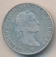 Ausztria/magyar verdejel 1835B 20kr Ag "I. Ferenc" T:2,2-