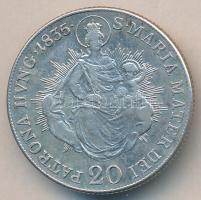 Ausztria/magyar verdejel 1835B 20kr Ag "I. Ferenc" T:2,2-