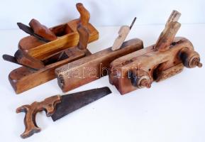 4 db kézgyalu és egy kézifűrész/ 4 piece, handplane and one handsaw