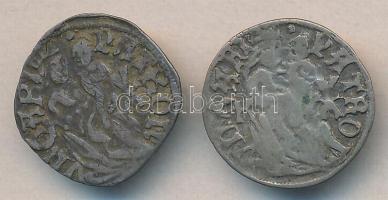 1482-1486. Denar Ag "I. Mátyás" (2x) T:2-,3 Unger I.: 565.d, Huszár 719.