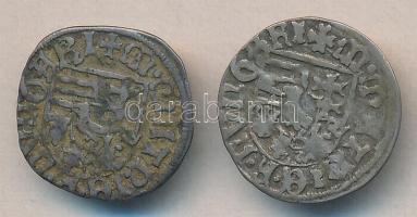 1482-1486. Denar Ag "I. Mátyás" (2x) T:2-,3
Unger I.: 565.d, Huszár 719