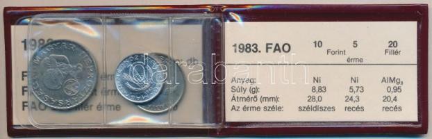 1983. "FAO" sor 20f, 5Ft, 10Ft eredeti plasztikcsomagolásban, tanúsítvánnyal T:BU