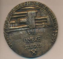 1984. "OMBKE Szeged - Nyomásos és Fémöntészeti Napok" Br öntött plakett dísztokban (85mm) T:2