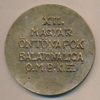 1988. "XII. Magyar Öntőnapok Balatonaliga OMBKE" Br emlékérem (95mm) T:2