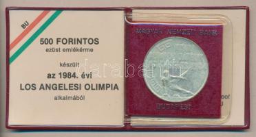 1984. 500Ft Ag "Los Angeles-i olimpia" T:BU Eredeti tokban, tanúsítvánnyal!