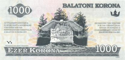 2012. "Balatoni Korona" helyi pénz sorozat: 500K "MINTA" + 1000K "MINTA&quo...