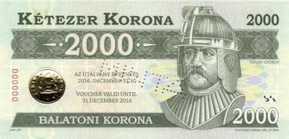 2012. "Balatoni Korona" helyi pénz sorozat: 500K "MINTA" + 1000K "MINTA&quo...