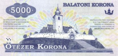 2012. "Balatoni Korona" helyi pénz sorozat: 500K "MINTA" + 1000K "MINTA&quo...