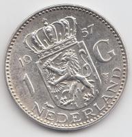 Hollandia 1957. 1G Ag "Julianna" T:2
Netherlands 1957. 1 Gulden Ag "Julianan" C:...