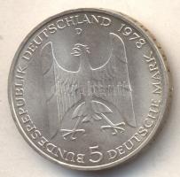 NSZK 1978D. 5M Ag "Gustav Stresemann" T:2
GFR 1978D 5 Mark Ag "Gustav Stresemann&quot...