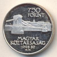 1998. 750Ft Ag "Budapest egyesítésének 125. évfordulója" T:PP