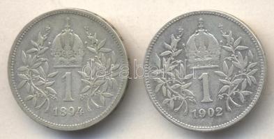 Ausztria 1894. 1K Ag + 1902. 1K Ag T:2-
Austria 1894. 1 Corona Ag + 1902. 1 Corona Ag C:VF