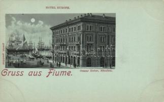 Fiume Hotel Europe litho