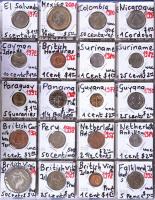 Külföldi fémpénz gyűjtemény albumba rendezve, összesen 160db pénzérme 120 ország érméiből, sok Unc é...