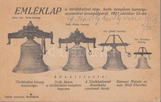 1921 Törökbálint a római katolikus templom harangszentelési ünnepélye, emléklap