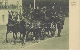 Firemen with horse cart, Berlin