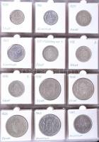 88db különféle érme 1930-as évektől kezdve albumba rendezve jobb darabokkal és ezüstökkel 1f, 2f, 10...