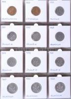 88db különféle érme 1930-as évektől kezdve albumba rendezve jobb darabokkal és ezüstökkel 1f, 2f, 10...