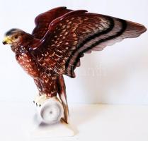 Kis sólyom, kézzel festett, jelzett, apró lepattanással, m:28 cm, h:23 cm