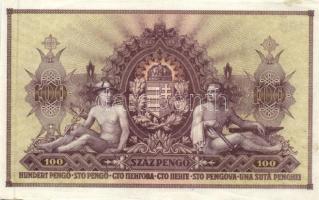 1943. 100P "Szálasi-kiadás" sor -és sorozatszám nélkül T:II-
