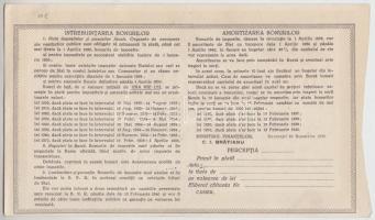 Románia 1932. 500L + 1000L (2x) + 10.000L adójegyek T:I,II(egyiken tűzőkapocs nyomok)
Romania 1932. ...