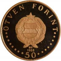 1968. 50Ft Au "Semmelweis" (4.205g/0.900) T:PP Tanúsítvánnyal
Hungary 1968. 50 Forint Au &...