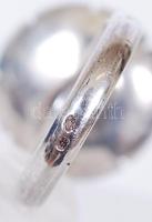 Ezüst (Ag) gyűrű tenyésztett gyönggyel / 
Silver ring with a cultured pearl, s: 54, br: 4,62gr