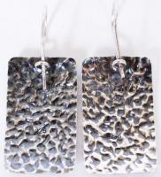 Retró fazonú ezüst (Ag) fülbevaló pár / 
A pair of retro silver earrings, 4,5cm, 7,77gr