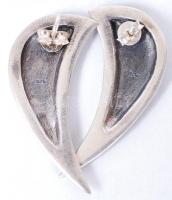 Art deco ezüst (Ag) fülbevaló pár markazitokkal / 
Art deco silver earrings with marcasites, 4cm, br...