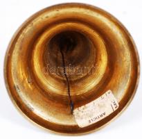 Réz csengő vésett díszítéssel / 
Brass bell with carved ornamentation, 12cm