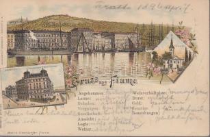 1896 Fiume, Susak, Trsat litho (fa)