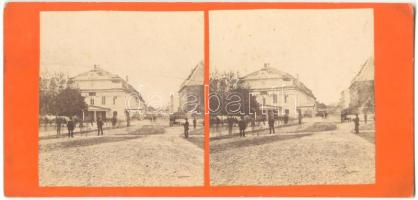 cca 1880 Pozsony ztereofotó / Pressburg stereo photo