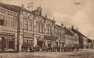 Torda the hairdressing salon of Aladár Bonyhai, book and paper shop of József Füssy, the shop of Ignác Hartman (EK)