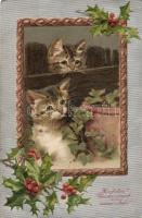 New Year, Cats litho