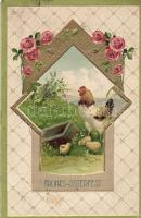 Easter, chicken Emb. litho