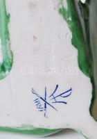 Kézzel festett Herendi porcelán rózsa, javítható lepattanásokkal / Herend chinaware rose with small,...