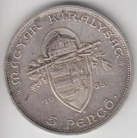 1938. 5P Ag "Szent István" T:2
