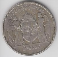 1930. 5P Ag "Horthy-jobbra" T:3