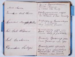 1887 Gyógyszer és egyéb receptek kézzel írt jegyzetfüztben összesen 26 oldalon / Pharmaceutical recipes in hand written booklet